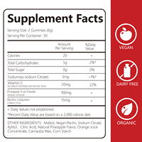 Gummies Probiotiques Véganes OEM/ODM pour la Santé Vaginale des Femmes Adultes – Sans Sucre, Sans Gluten, avec Orme Rouge