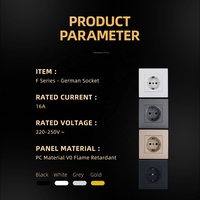 Offre Spéciale interrupteurs de prise murale standard ue prises électriques murales allemandes Schuko prise de panneau PC prises 16A