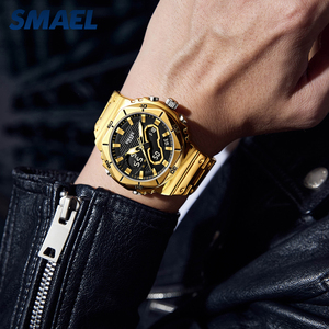 นาฬิกาข้อมือ SMAEL 6069 รุ่นหรูหรา จอแสดงผลคู่ สำหรับผู้ชาย สายสแตนเลส แบตเตอรี่แท้จากญี่ปุ่น กันน้ำ 30-50 เมตร ระบบควอตซ์ พร้อมฟังก์ชั่นนาฬิกาปลุก - Product Image 3