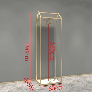 Cửa hàng quần áo vàng của phụ nữ treo quần áo giá nóng trung tâm mua sắm quần áo cửa hàng trưng bày kệ trang trí đặt ra - Product Image 6