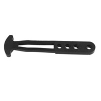 Sangle de fixation pour échelle de bateau en caoutchouc noir, sangle télescopique pour échelle de bateau avec 4 trous de fixation réglables