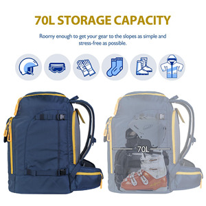 Sac à dos pour chaussures de ski d'extérieur, échantillon gratuit 2025, imperméable, sac à dos pour chaussures de snowboard, doublure en cuir véritable pour hommes et femmes - Product Image 2