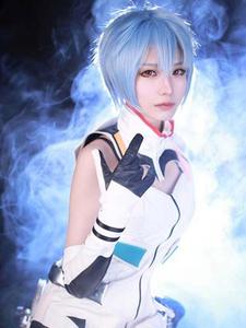 Peluca de <span class=keywords><strong>Cosplay</strong></span> Ainizi Corta Azul de 35cm, de Malla Sintética con Diseño de Rosa, de Ayanami Rei de <span class=keywords><strong>Evangelion</strong></span> para Niñas - Product Image 2