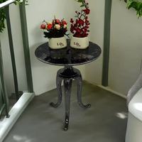 Best-seller Table basse moderne en marbre avec base en métal Mobilier élégant pour restaurants écoles hôtels Europe America's Choice