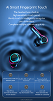 Échantillon Gratuit M21 Deux Paires d'Écouteurs BT V5.3 Casques à Réduction de Bruit Écouteurs Tactiles Intelligents à Empreinte Digitale Casque Couple