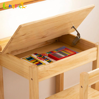 Ensemble de chaises de bureau pour enfants, table d'apprentissage en bois avec rangement, meubles de chambre à coucher recommandés pour bébés