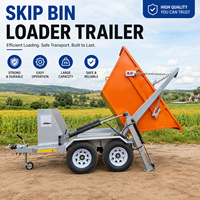 Roulement de haute qualité vente directe d'usine personnalisé Double essieu Skip Bin remorque pour chargeur de saut