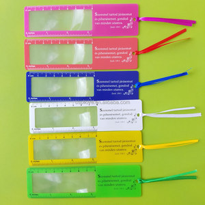 Fabbrica logo personalizzato libreria libreria insegnante promozionale regalo di vetro ingrandimento segno di <span class=keywords><strong>libro</strong></span> con nastro in pvc lente segnalibro 3X - Product Image 5