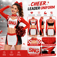 Tenues de cheerleading personnalisées haut de gamme pour compétition officielle, ensembles de cheerleading compétitifs, tenue de cheerleading pour jeunes, jupe de cheerleading assortie complète