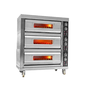 Commercial 3 Deck Oven 6-Tray Gas and Electric Baking Ovens for Sale