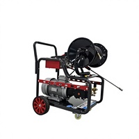 Nouvelle machine de nettoyage de canalisations à jet d'eau haute pression 5,5 kW 525 V 150 bars, nettoyeur de drainage électrique avec enrouleur de tuyau de 30 m, débit élevé