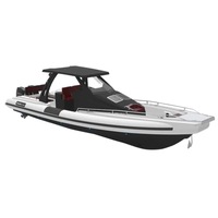 Bateau pneumatique de luxe de 38 pieds pour la pêche en mer et les loisirs, avec coque en V profond, en Hypalon