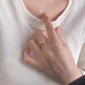 <span class=keywords><strong>Anelli</strong></span> Nodo d'Amore in <span class=keywords><strong>Argento</strong></span> Sterling 925 Fatti a Mano Placcati Oro - Product Image 3