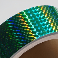 Rouleaux de film holographique à effet dynamique 3D arc-en-ciel, feuille d'argent pour estampage à chaud, film de lamination pour emballages haut de gamme