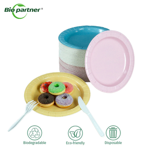 Bán buôn dùng một lần Bộ đồ ăn kraft giấy tấm đồ ăn đám cưới Hạnh Phúc sinh nhật bên khay siêu thị bán lẻ - Product Image 5