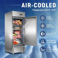 Congélateur vertical en acier inoxydable Réfrigérateur vertical de l'industrie Congélateur commercial en acier inoxydable à portée de 23 pi cu