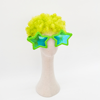 YACHEN 70s 80s 90s Costume de fête coloré moelleux néon fête Clown perruque pour hommes femmes Mardi Gras Costume Party Favors