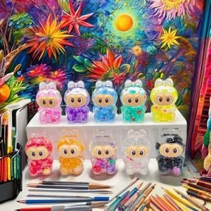 פריט חדש בקופסת הפתעה גדולה עם פלאש זוהר, ערכת יצירה עשה זאת בעצמך, דמויות חיות יצירתיות, סִגְנוֹן דמויות שרף צבועות אופנתיות בצורה לא סדירה - Product Image 3