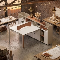 Écran de confidentialité pour bureau 2 places, durable, ergonomique, résistant aux rayures, imperméable, finition importée, panneau écologique E1, grand format