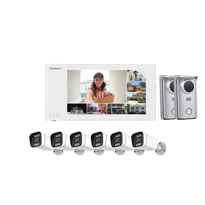 Home Villa Tor in der Wand 2-Wege-sprechende kabel gebundene Türklingel Kamera Intercom-System Stahl Türklingel Taste 4-Draht Video Tür Telefon