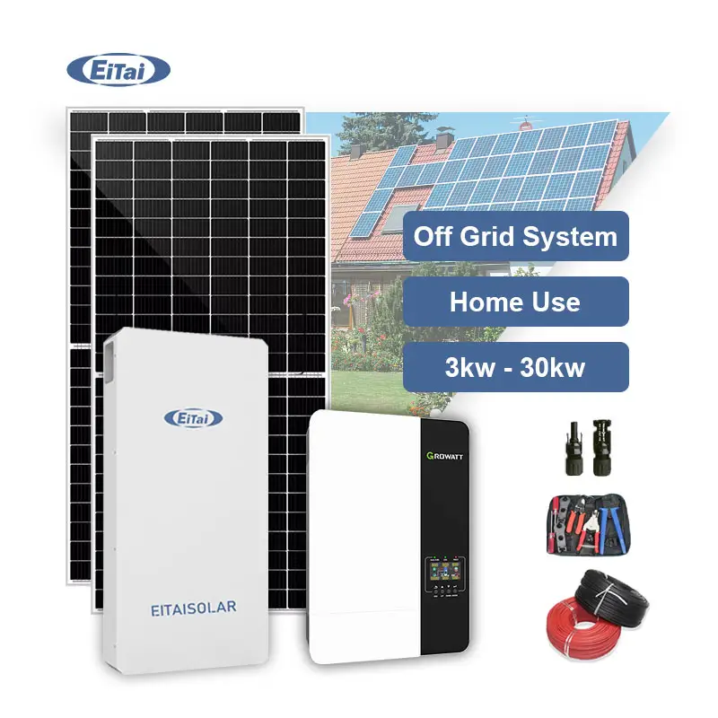 Eitai Precio Competitivo 6000W Sistema de Energía Solar Pv Mejor Precio Venta Caliente 10Kw Con Baterías de Almacenamiento de Energía