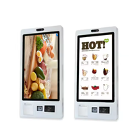 Kiosque de paiement vertical Full HD 23,8 pouces, libre-service McDonald's, retrait de tickets enregistrés, métal intérieur, SDK, centre commercial