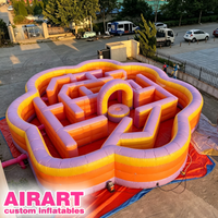 Labyrinthe gonflable géant, grand labyrinthe gonflable d'extérieur, labyrinthe gonflable personnalisé pour adultes