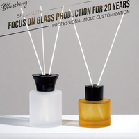 Bouteilles diffuseurs de parfum en verre ambré personnalisées en usine, de 50 ml à 300 ml, rondes et carrées, écologiques et durables, couleurs et logos personnalisés disponibles