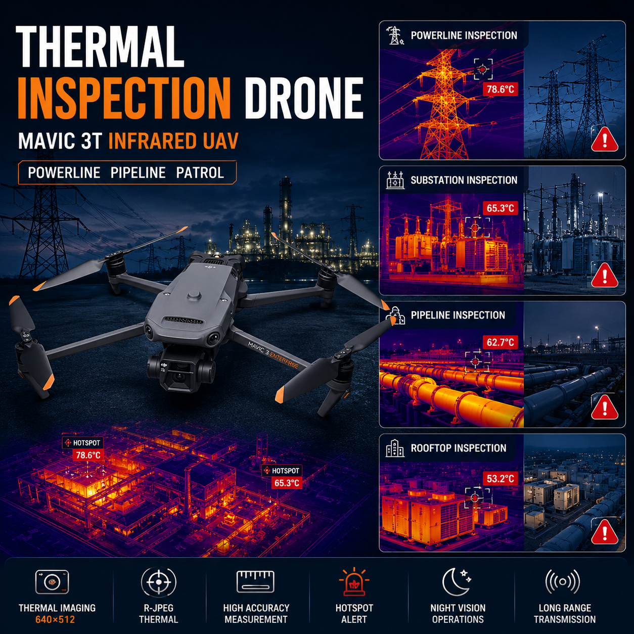 Drone d'inspection thermique Mavic 3T