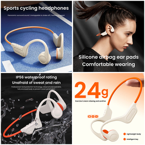Écouteurs <span class=keywords><strong>sans</strong></span> <span class=keywords><strong>fil</strong></span> à conduction osseuse OEM personnalisés, oreillettes sportives à oreille ouverte TWS, étanches IP56 <span class=keywords><strong>avec</strong></span> mode double <span class=keywords><strong>MP3</strong></span> - Product Image 4
