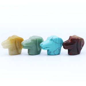 <span class=keywords><strong>Precio</strong></span> barato de la talla de piedra 40*34mm curación cristales piedras cabeza de perro estatuas de <span class=keywords><strong>precio</strong></span> barato esculturas - Product Image 1