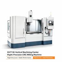 Mesin Permesinan Vertikal XH7136 3 Axis BT40 24T ATC Heavy Duty Presisi Tinggi CNC untuk Cetakan Logam dan Suku Cadang Otomotif