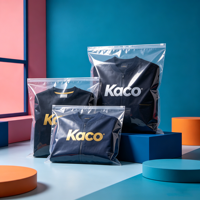 Emballage plastique dépoli durable et imperméable pour vêtements, personnalisé avec logo, fermeture éclair, vente en gros, PE transparent pour chaussures