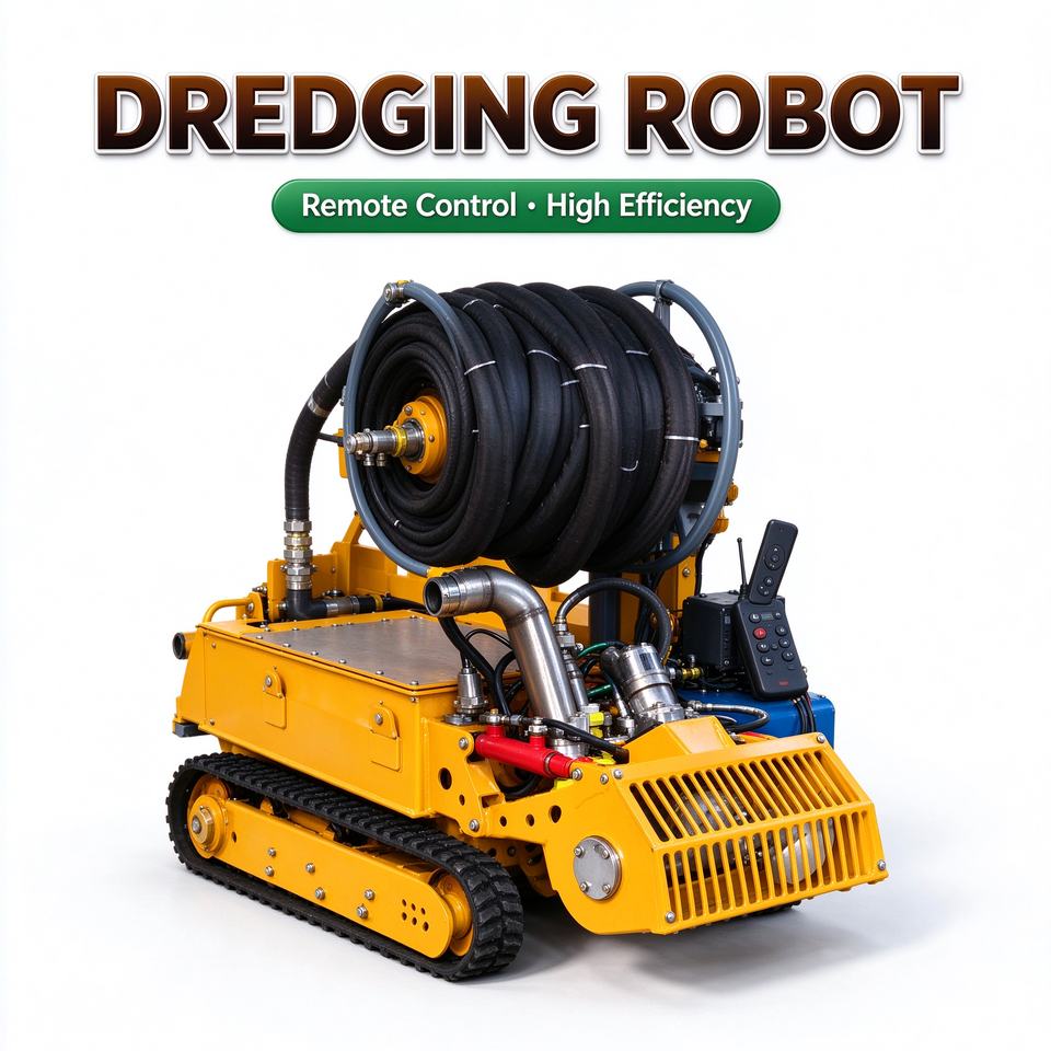 Water Distribution Component Remote Control Underwater Dredging Robot Tracked Crawler Electric Water ...