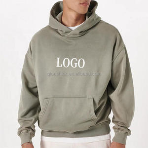 Nouveau design personnalisé de haute qualité 100% coton surdimensionné Streetwear essentiel pull en coton lourd lavé à l'acide sweat à capuche vintage - Product Image 3