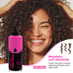 Crème Coiffante Définition Boucles Rose 400ml Anti-Frisottis Hydratante Brillance pour Cheveux Bouclés - Product Image 4