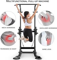 Barra Horizontal Ergonómica Acolchada para Gimnasio, Estación de Dominadas, Equipo de Calistenia, Entrenador Funcional para Fortalecimiento del Core