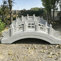 Pont en pierre de marbre blanc Parc en arche de pierre Petit pont en pierre chinois extérieur Décoration de villa de jardin en marbre