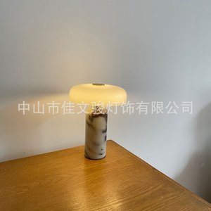 Italian Marble Table Lamp E27 Led 220V Switch Control Simple Design Bedroom Hotel Decor - Product Image 4
