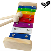 Wholesale Percussion Xylophone 8-Note 8-Color Aluminum Bars Educational Musical Instrument for Kids