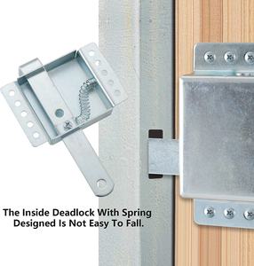 Kit de Cerradura Interior Resistente y Manijas de Acero Galvanizado para Puerta de Garaje, Carcasa de Manija de Bloqueo Lateral, Cerradura de Seguridad Adicional para Garaje - Product Image 4