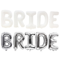 Ballon BRIDE de 40 pouces pour enterrement de vie de jeune fille, douche nuptiale, blanc crème, bannière en feuille de Mylar avec lettres, bannière de ballons nuptiaux