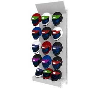 Soporte de exhibición comercial Estantes de exhibición de acero resistente Estante de exhibición de hardware de tablero de clavijas para casco de motocicleta Tienda minorista - Product Image 5