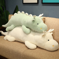 Coussin long en peluche Dragon Chinois, doux et rembourré, poupée créature mythique, mignon Dragon couché en peluche pour dormir et câliner