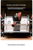 Machine à expresso professionnelle avec tête de brassage saturée et pré-infusion par valve à aiguille, chaudières doubles 3,5L+1,5L, pompe rotative