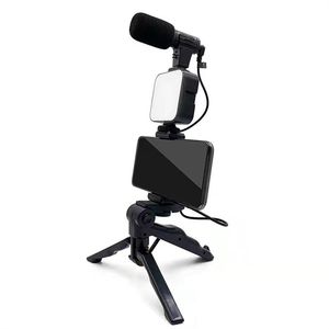 AY-49 Video Making Kit Phone Stand Microphone Selfie Stick ED Lights Phone Tripod for <strong>Cellphone</strong> AY49 Video-Making Kit - Product Image 5