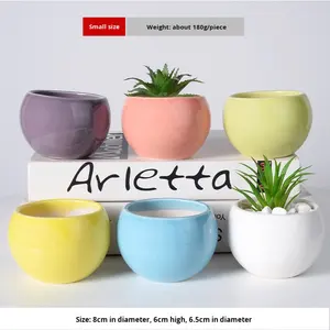 99 Design <span class=keywords><strong>Pot</strong></span> de fleur en céramique moderne et durable Petit <span class=keywords><strong>pot</strong></span> de plantes colorées respirantes émaillées pour plantes succulentes et orchidées - Product Image 5