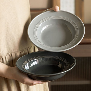 Color Crockery 19cm 26cm 30.5cm Glossy Glazes Grey Porcelain Plate Restaurant Ceramic Speckled <b>Dinnerware</b> - Product Image 5