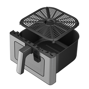 Nueva freidora de aire eléctrica digital visible de acero inoxidable de 8L con cesta desmontable, freidoras de aire de calefacción dual arriba y abajo - Product Image 6