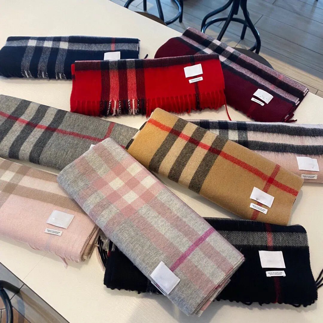 Famous Designer Brand C F D L H B High Quality Scarves Striped Wool Thick Warm Scarf Autumn And Winter Thermal Scarf